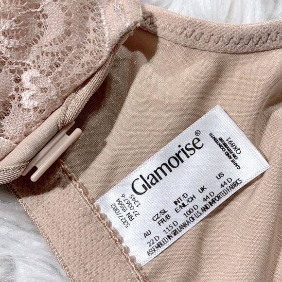 GLAMORISE bra Under Wire Front-Closure Lace detail adjustable straps sz 44D - Picture 3 of 8